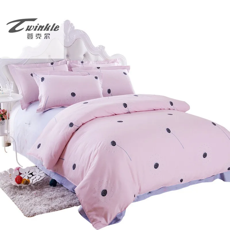 

TWINKLE 3/4pcs Luxury Bedding Set Queen Size 100% Cotton Sheets Bedclothes Duvet Cover Bed Sheet Set Wedding Bedding Bed Linen