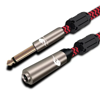 

High Quality MONO Male Jack 6.5mm to 6.5mm Female Audio Cable For Mixer Electric Guitar Bass Audio Extension Cable 1m 2m 3m