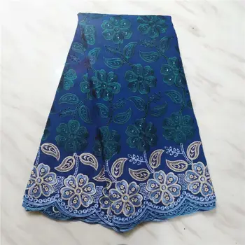 

2019 Latest African Cotton Swiss Voile Lace Fabric High Quality Swiss Voile Lace In Switzerland with stones For Wedding Dress
