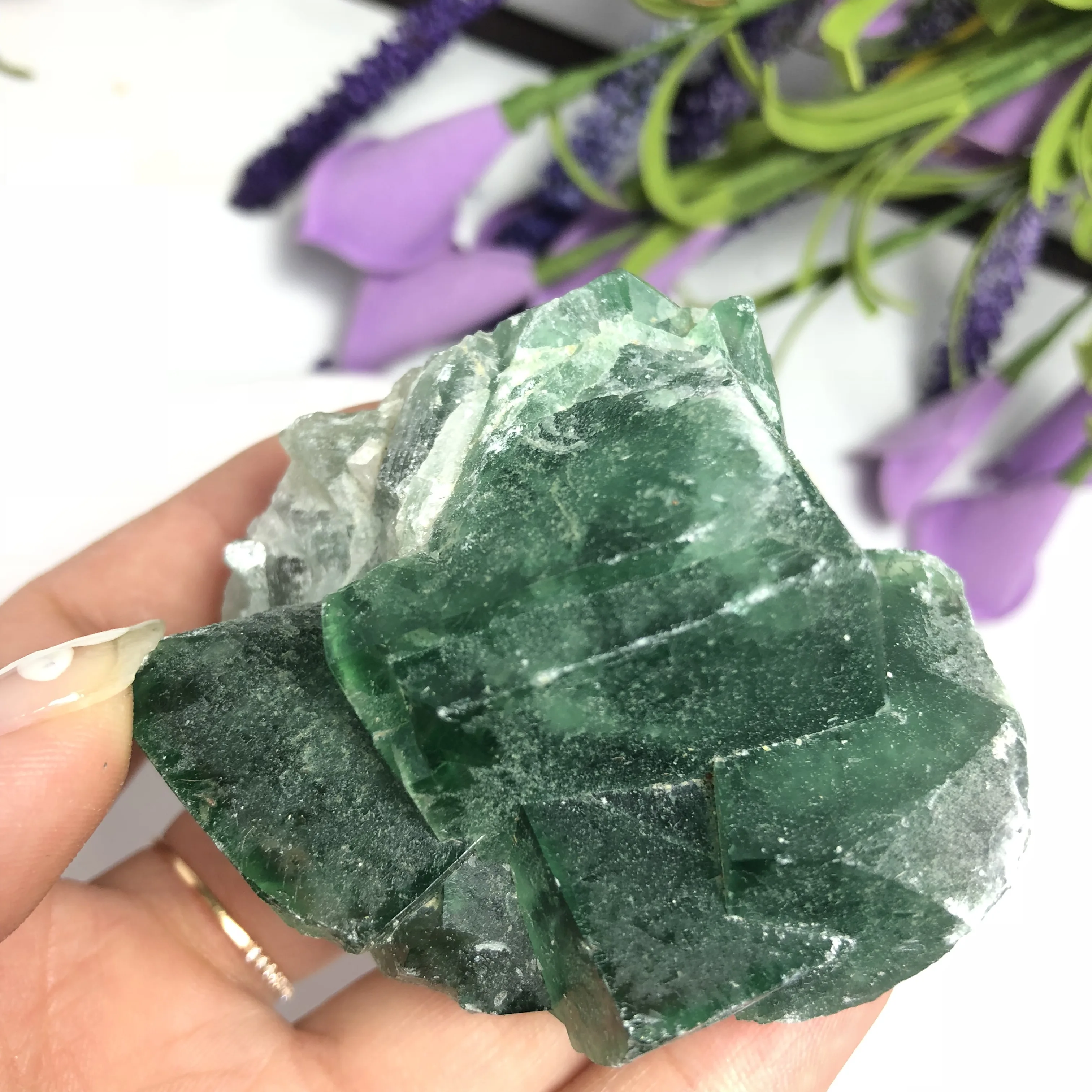 

Natural fluorite, raw stone, quartz crystal, coarse mineral specimen, treatment malachite home decoration