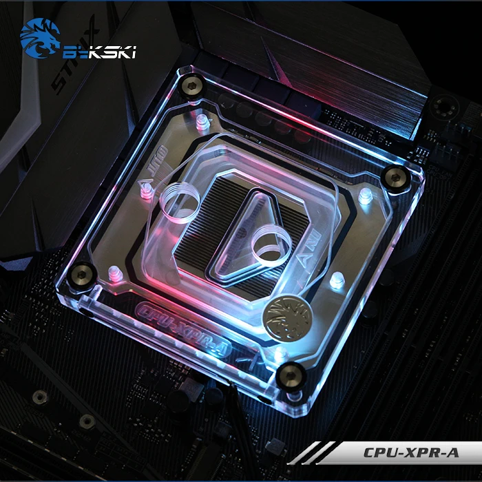 Водяной блок процессора Bykski для платформы INTEL LGA 1151 2011 2066 водяное охлаждение RGB XPR A