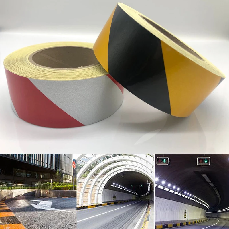 5cmx30m Self-Adhesive Reflective Sticker Warning Strip Decal corrosion resistance