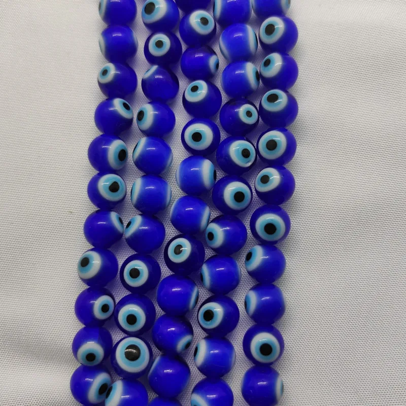 

Blue Evil Eye Beads For DIY Necklace Bracelet Making 4mm 6mm 8mm 10mm 12mm Turkey blue eye Beads Wholesale