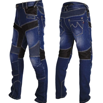 

MOTOBOY Men's Motorbike Motocross Off-Road Knee Protective Moto Jeans Trousers Breathable Motorcycle Racing Jeans Casual Pants