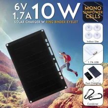 LEORY 10W 6V 1.7A фотоэлектрические солнечные батареи с зарядным устройством USB Полугибкие монокристаллические солнечные панели для мобильного телефона