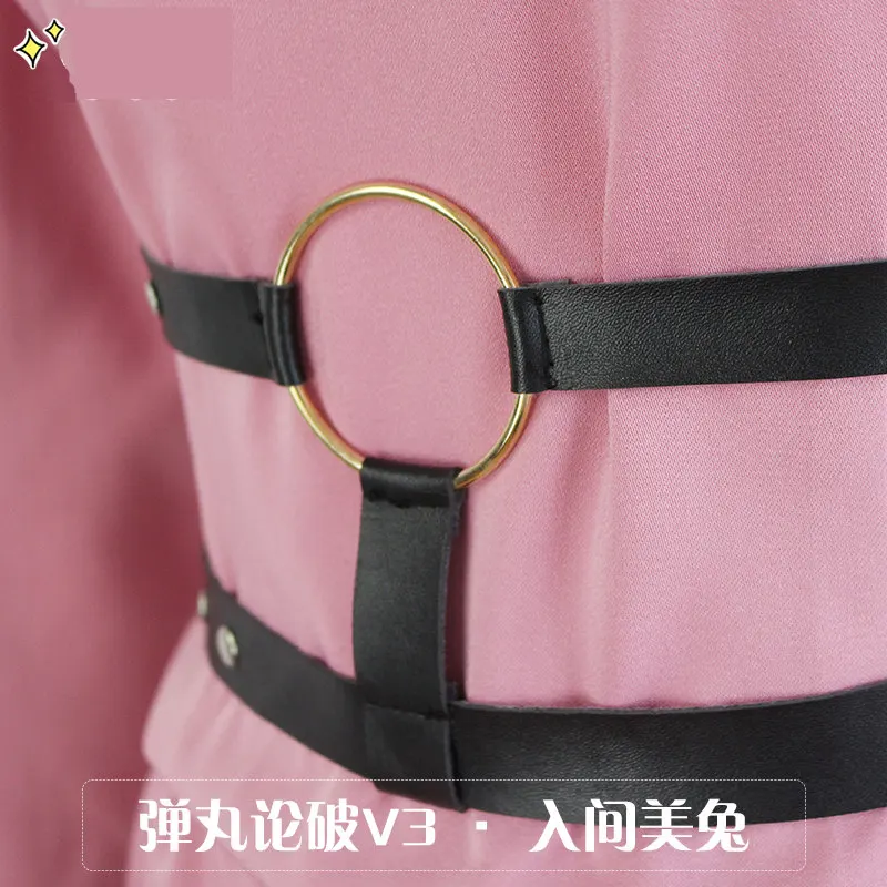 Женский костюм для косплея Miu Danganronpa V3 Iruma платье с длинным рукавом и розовая юбка