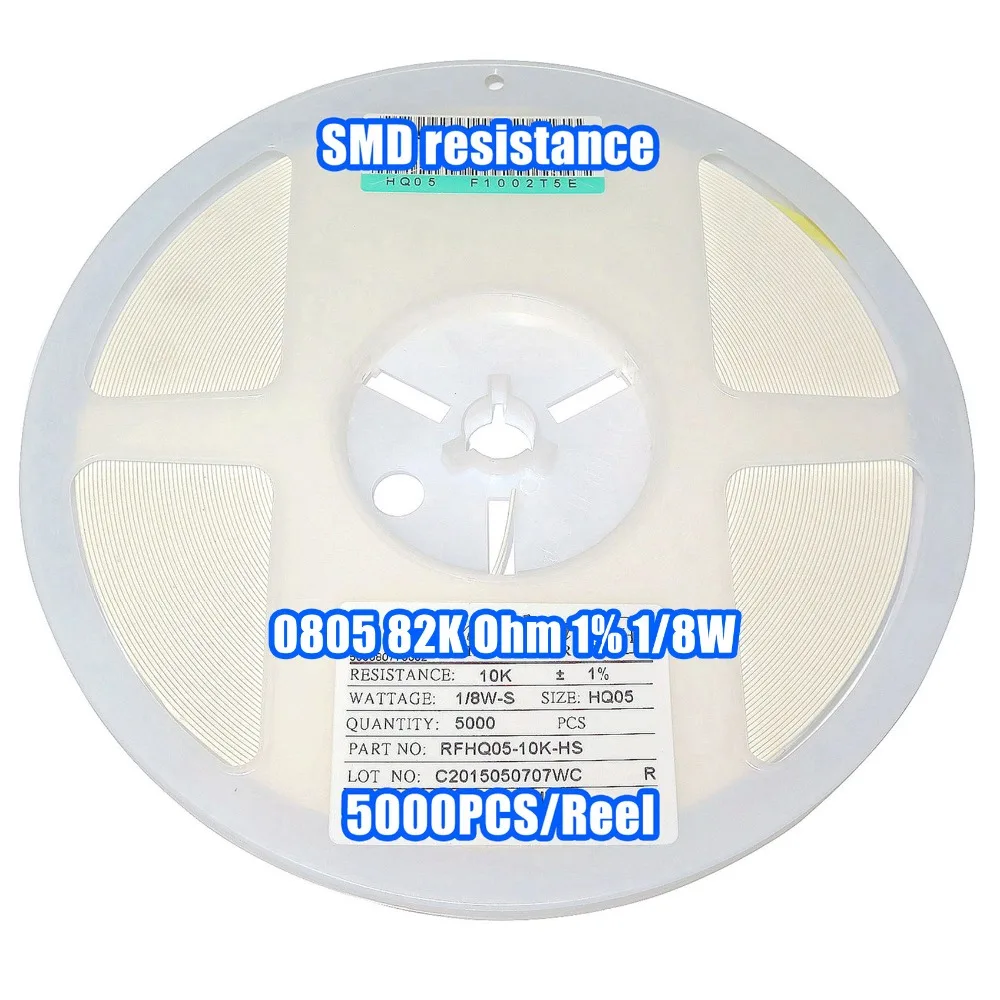 1 Катушка 0805 82k 82K Ом 1% 1/8 Вт SMD сопротивление 5000 шт./катушка|Регуляторы