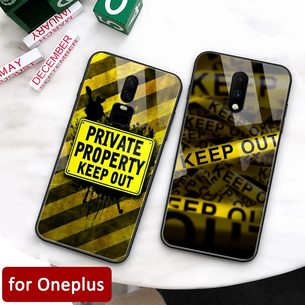 Предупредительный знак Крышка для Oneplus 7 стеклянная задняя крышка 6 t coque 1 + 5 pro |