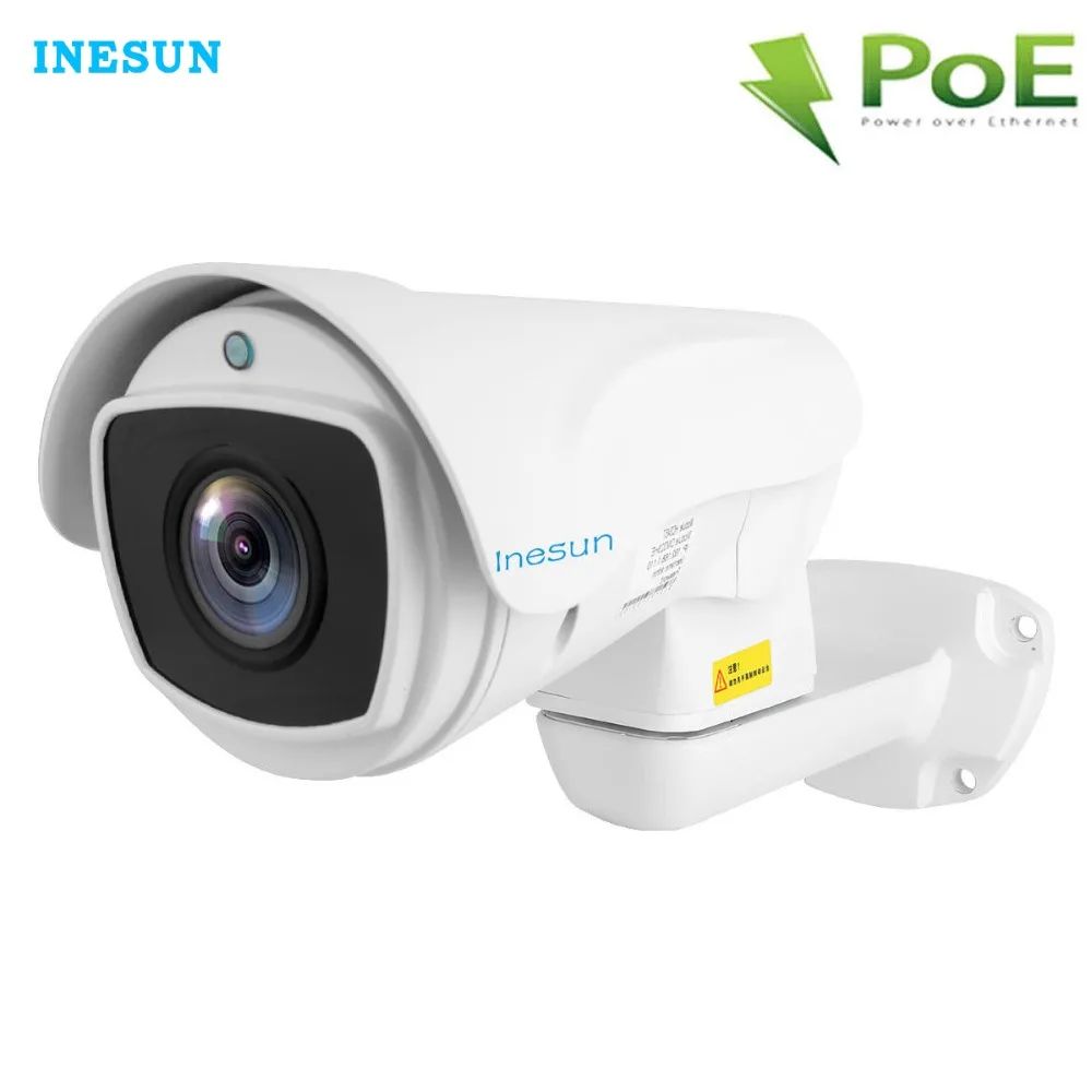 

Inesun Outdoor PoE IP Security Camera 2MP/4MP Super HD 4X Optical Zoom PTZ Bullet Waterproof Laser IR Night Vision Up to 330ft