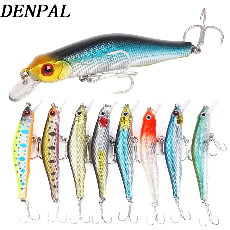 

Fishing Lure Hard Bait 8cm 8.5g Minnow Artificial Baits Pike Carp Lures Randomly sent color Carry two high quality hooks