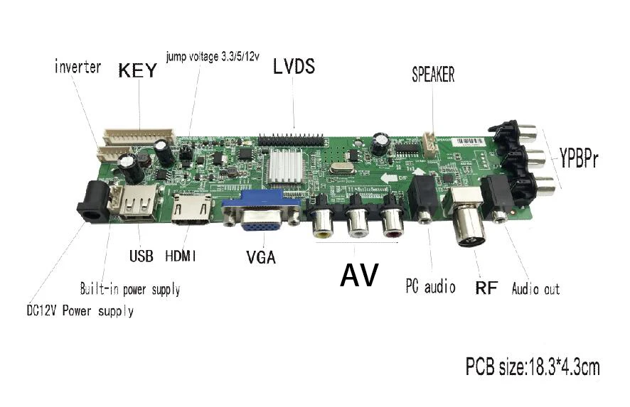 DS. D3663LUA. A81 DVB-T2 DVB-T DVB-C цифровой ТВ lcd/светодиодный драйвер платы 15-32 дюймов Универсальный ЖК ТВ контроллер драйвер платы 3663