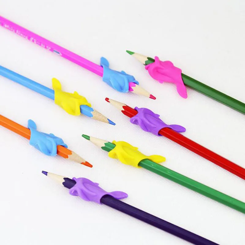 

10 Small Companion Training Grip Pen Student Children's Stationery Pencil Holder Correction Pen Posture Clutch Practice