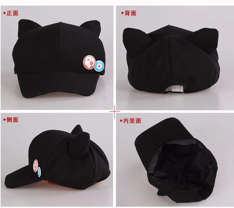 100pcs-lot-Spot-Movie-Evangelion-EVA-Asuka-Cat-Ears-Hat-Plush-Hat-Peaked-Baseball-Cap-Casquette (1)