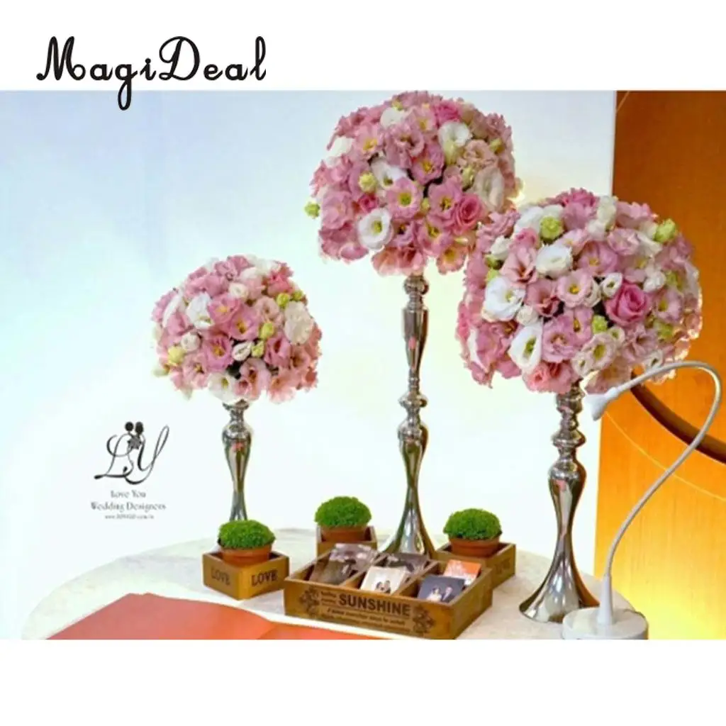 Large Metal Flower Vase Planter Home Decor Wedding Pillar Case Candle Holder Tea Light Candlestick
