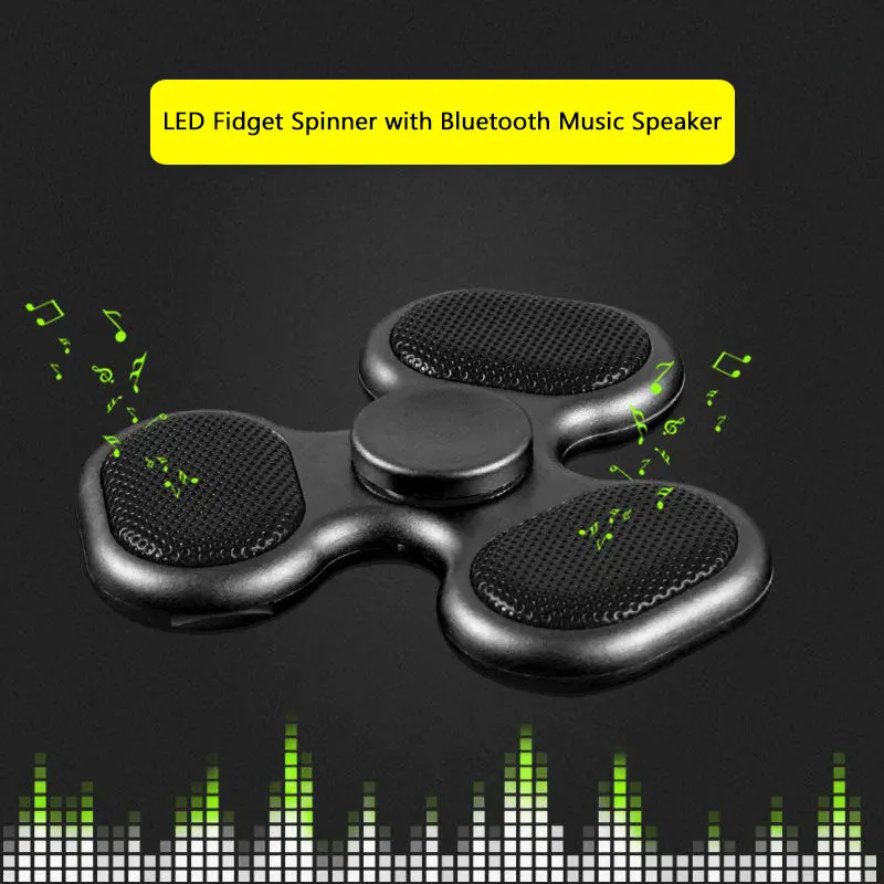 

Supology Anti Stress Cool TF Card Bluetooth Speaker EDC Toys Hand Spinner Tri For Autism and ADHD Kids