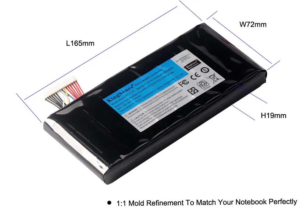 Günstige KingSener BTY L77 Laptop Batterie Für MSI GT72 2QD GT72S 6QF GT80 2QE GT80S WT72 MS 1781 MS 1783 2PE 022CN 2QD 1019XCN 2QD 292XCN