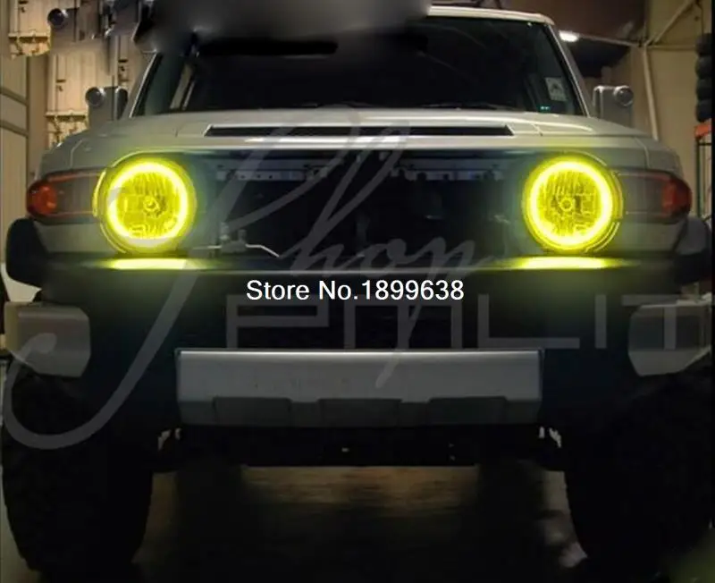 Для Toyota FJ Cruiser светодиодные фары rgb halo angel eyes комплект аксессуары для стайлинга автомобилей 2007 2008 2009 2010 2011 2012 2013