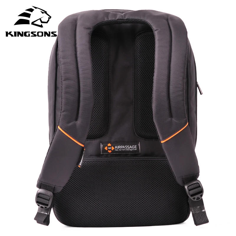 Kingsons 15,6 дюймовый рюкзак для ноутбука водоотталкивающий износостойкий Мужской Женский Повседневный рюкзак для отдыха и путешествий рюкзак для студентов