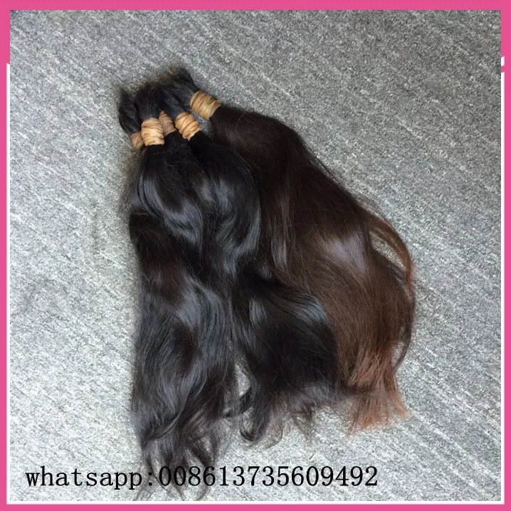 500g Lot Unprocessed Brazilian Virgin Bulk Hair With Full Cuticle