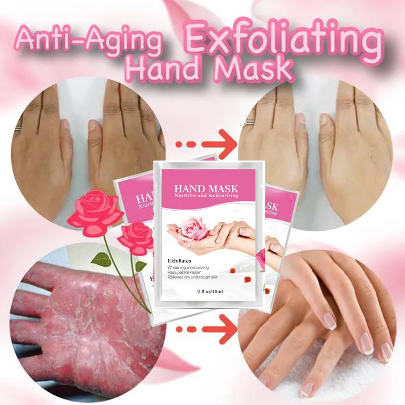 2 пары Маски для рук питательный уход за кожей Отбеливающий Крем для рук увлажняющий Восстанавливающий перчатки руки Anti-Aging отшелушивающий для рук маска