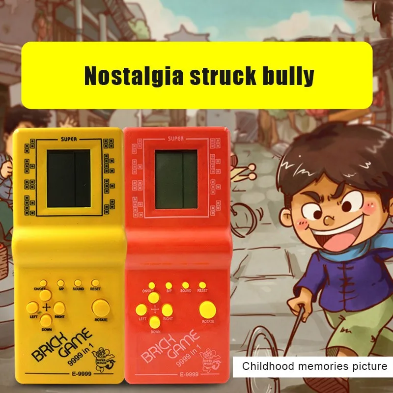 

2019 new Classic Tetris Hand Held LCD Electronic Game Toys Fun Brick Game Riddle Handheld Game Console