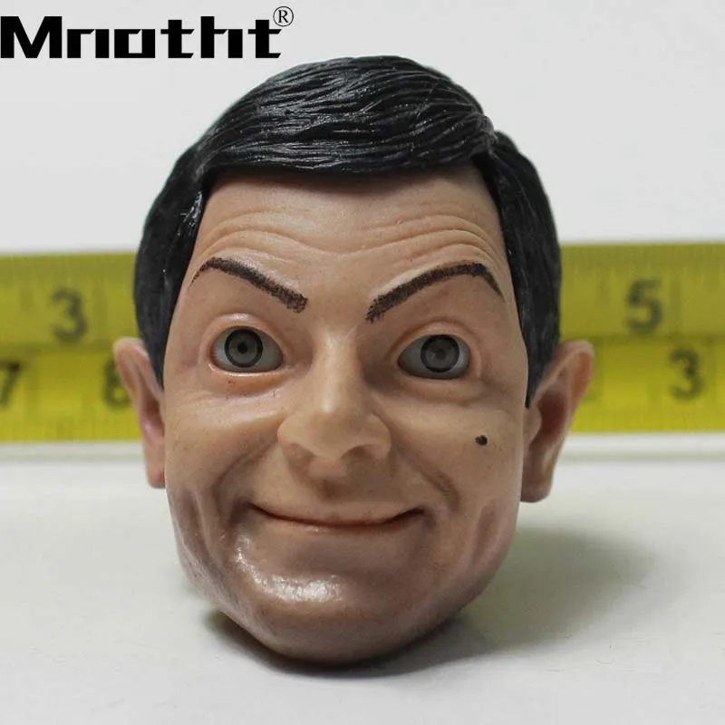 1/6 Scale Mr. Bean Head Sculpt Model Male Soldier Head Carving Toys for