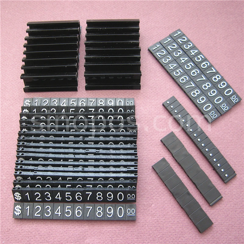 Price Tag Display Stand Desktop Metal Base Combined Camera Mobile Phone Assembly Arabic Numerals Signs Label Window Counter