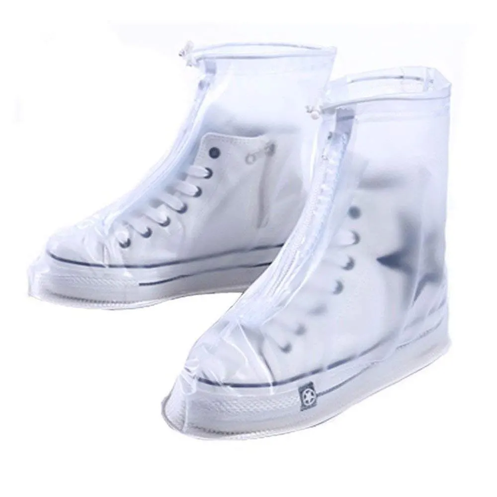 

1Pair Waterproof Shoes Cover Resuable, Anti Slip Rain Shoes Cover Zipper Rainproof Full Protection Dust Oil Boots Shoe Cover for