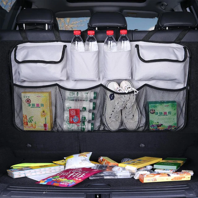 Car Rear Trunk Storage Seat Back Bag Multi Hanging Nets