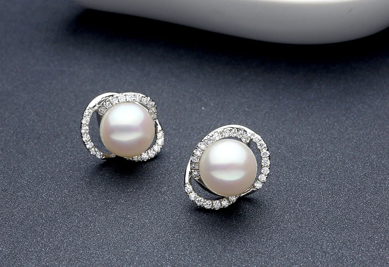 TZ10121WE sinya silver pearl earring 2