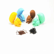 Европейский белка ситечко для чая морской конек силиконовый чайник милый животные чай утечка Русалка подводная лодка чай фильтр аксессуары