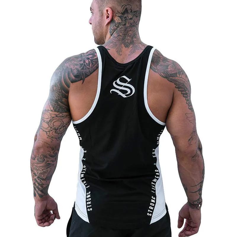 Тренажерные залы Новая мода майка для мужчин Стрингер Singlet топы для фитнес-тренировки одежда мужская Облегающая майка без рукавов