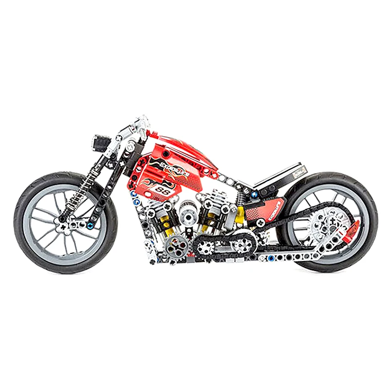 Decool блоки Harleys мотоцикл совместимый LGSET Ciyt Technic 8051 модель мотоцикла Строительные