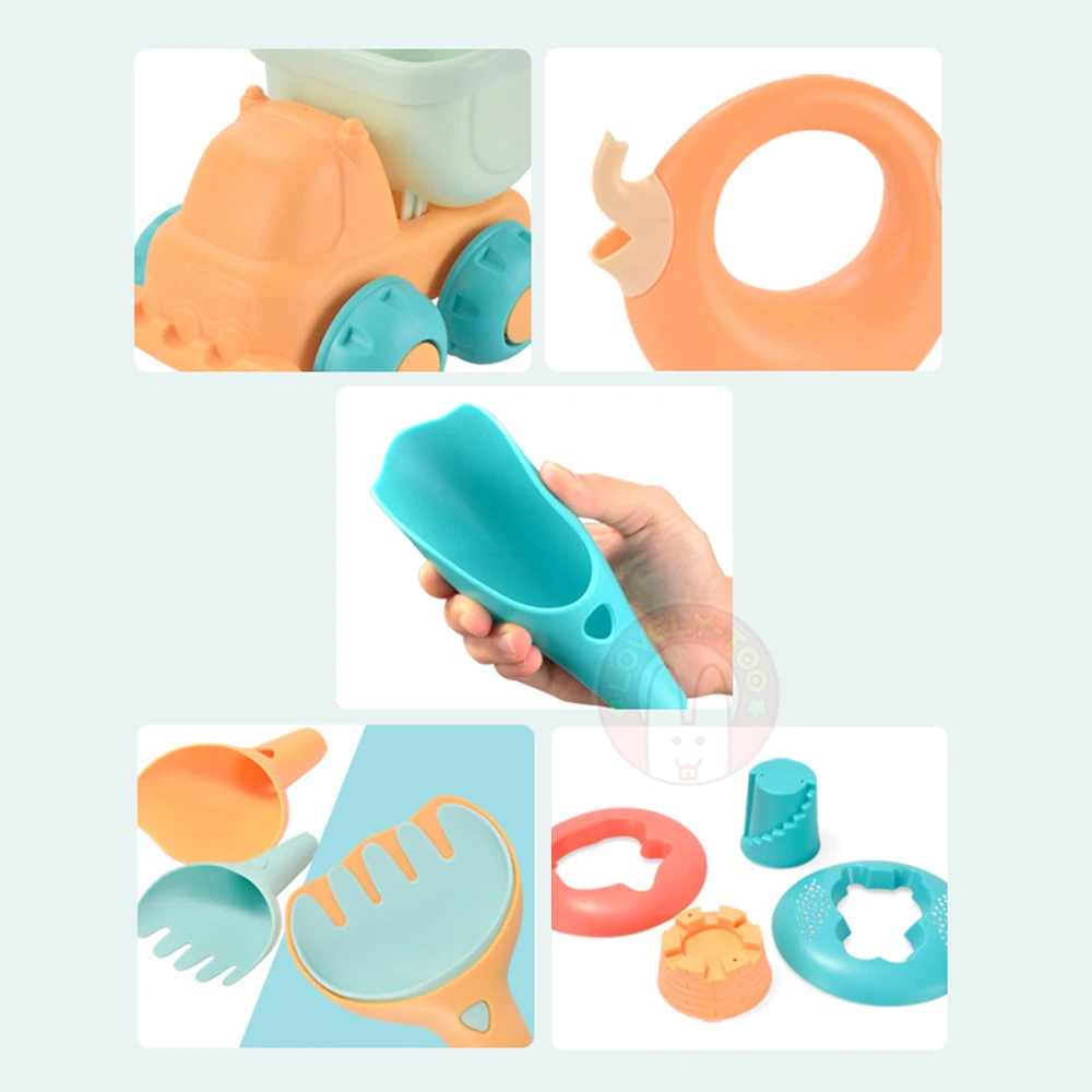 low cost  Child's Beach Toys Street Sandbox Set Beach Party Game For The Sea Sand Mold Water Fun Table Shovel