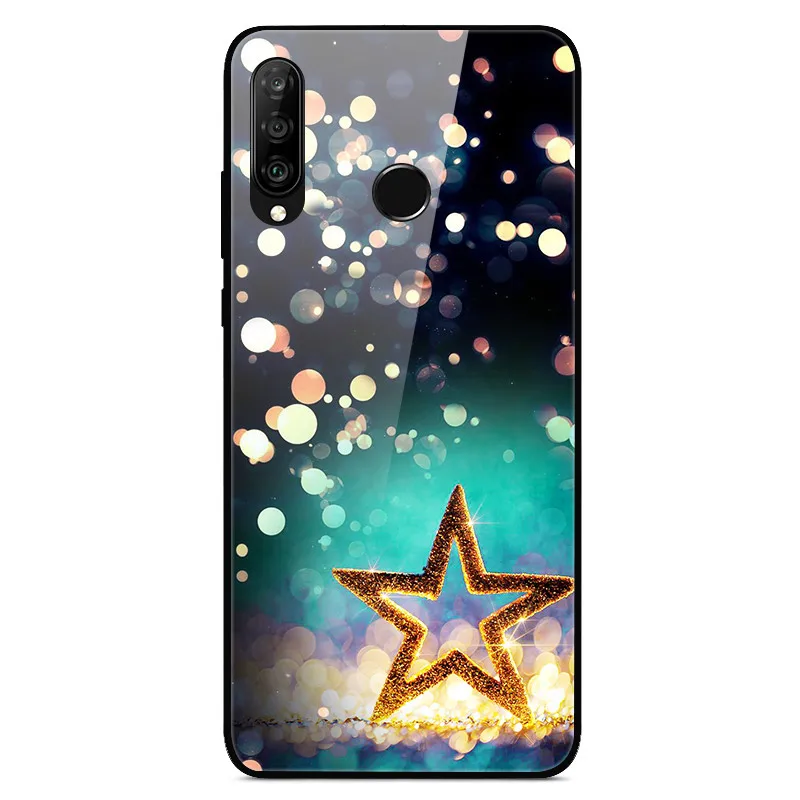 Для huawei P30 Lite чехол из закаленного стекла с принтом задняя крышка Жесткий чехол для Coque huawei P30 Lite чехол для телефона fundas P 30 лайт Pro - Цвет: 15