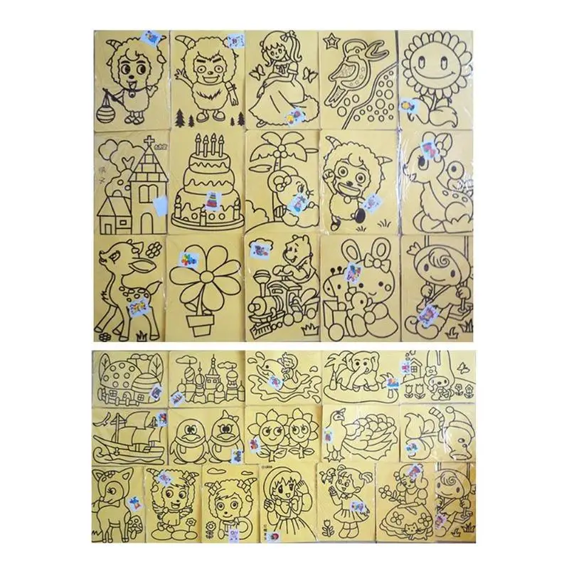 

10pcs Colored Sand Painting Drawing Toys Coloring DIY random color
