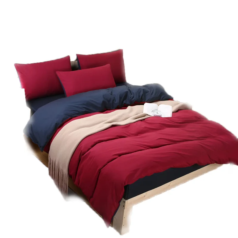 

2018 new Best selling solid color Bedding Sets 3/4pcs Geometric Pattern Bed Linings Duvet Cover Bed Sheet Pillowcases Cover Set