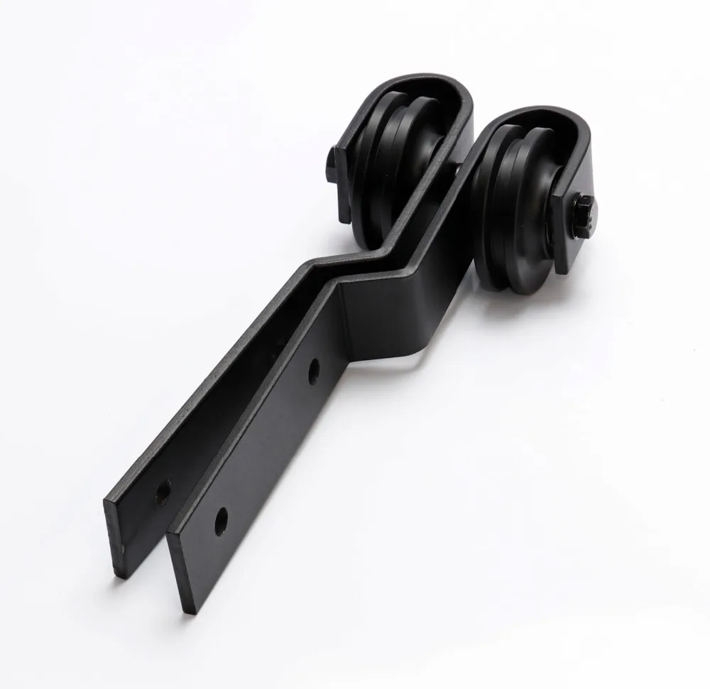 US $202.00 Single Track Bypass Sliding Barn Door Hardware Kit