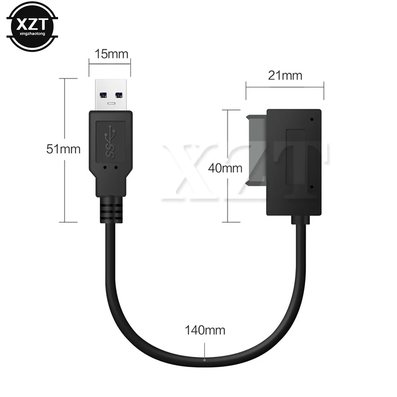 Переходник USB 2 0/Mini Sata II 7 + 6 13Pin 1 шт. переходник для окон ноутбука CD/DVD ROM привод Slim Line