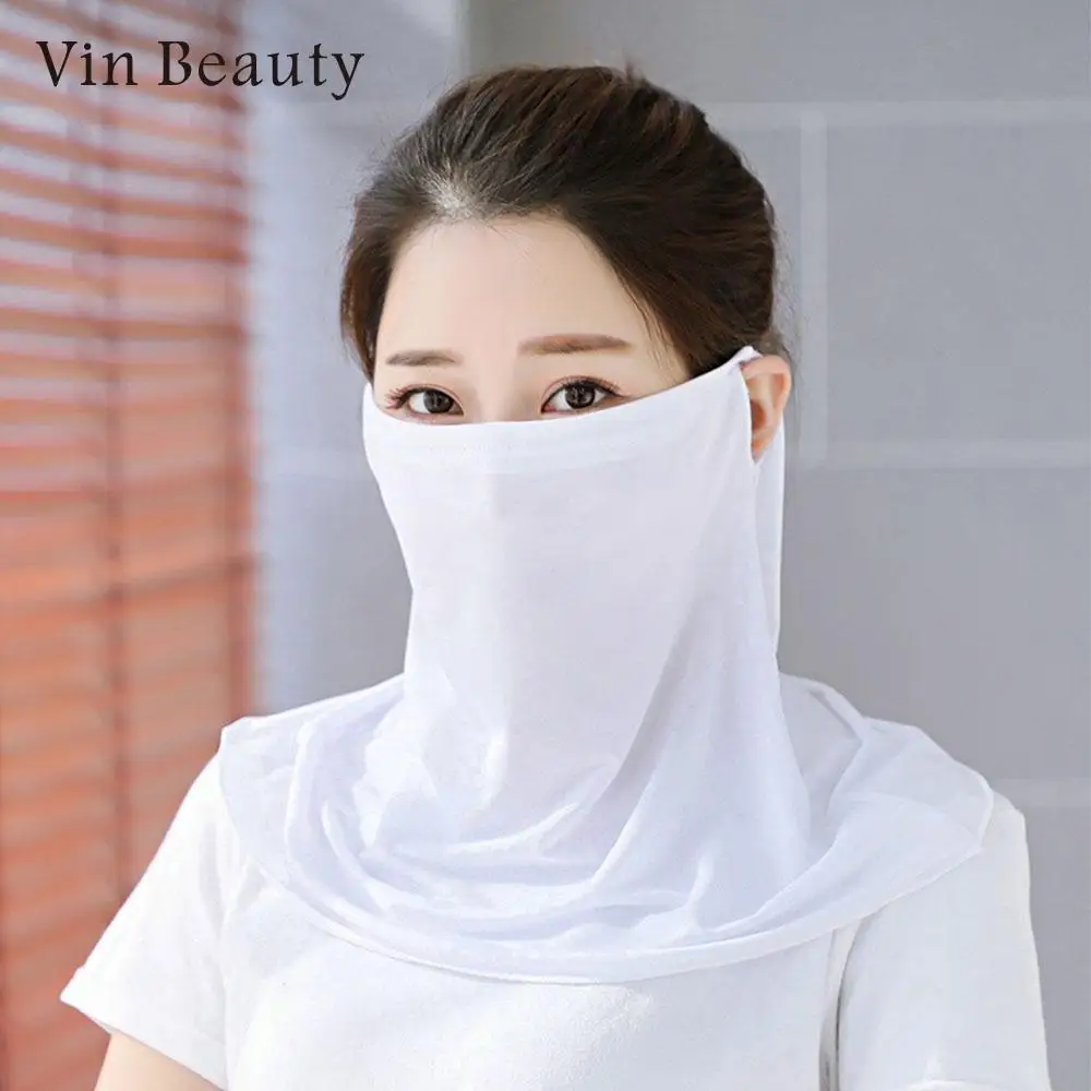 

Masks Ice Silk Sun Protection Mask Face Mask Scarf Washable Sun Protection Face Mask Protective Women Thin Girl