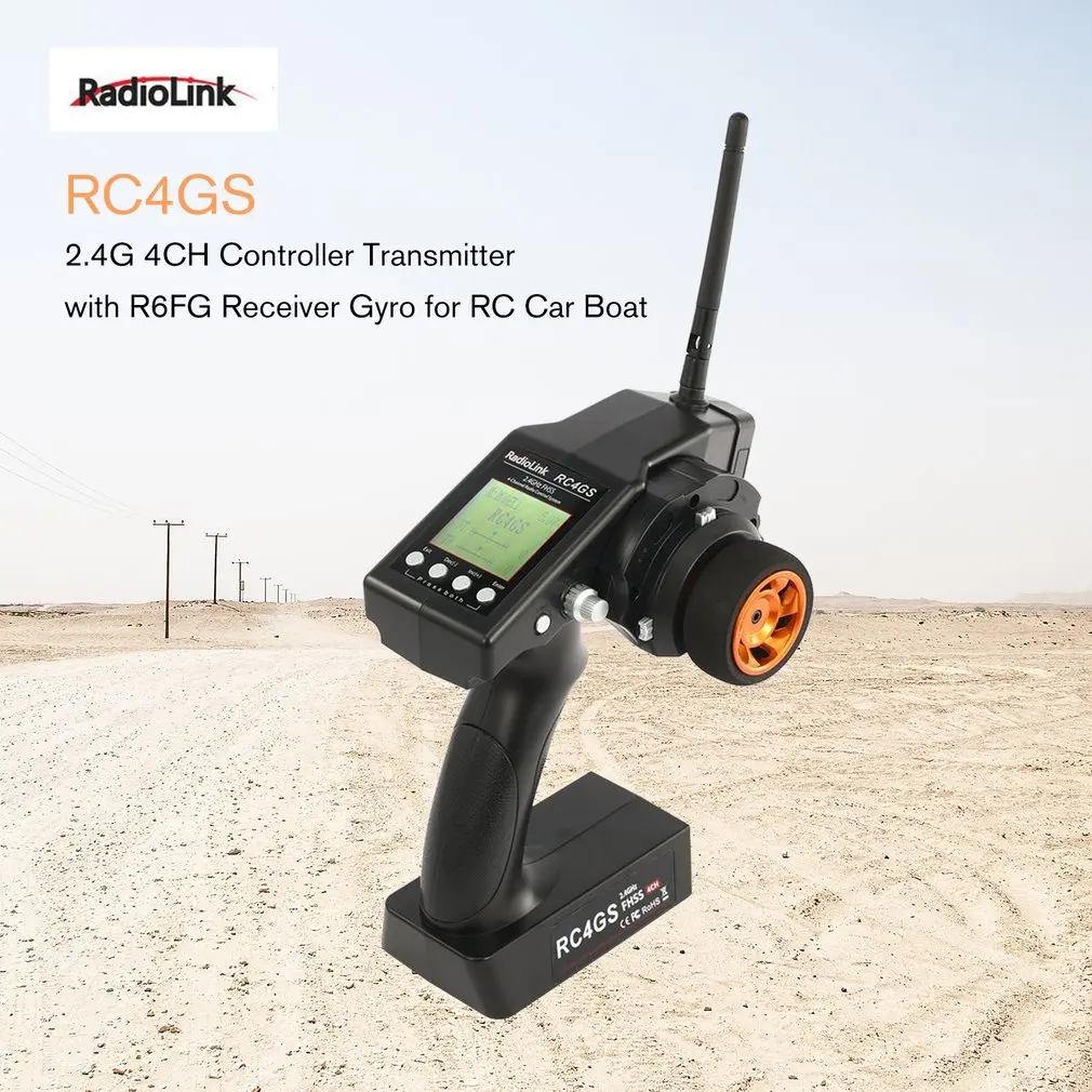 

2019 NEW RadioLink RC4GS 2.4G 4CH Car Controller Transmitter + R6Fg Gyro Inside Receiver for RC Car Boat (400m Distance)