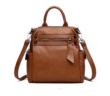 

Chu JJ Genuine Leather Women's Backpacks Girls Students fashion Bag Small Shoulder Bags Women Vintage Travel Women Bag