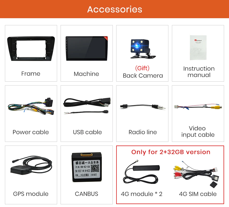 Flash Deal Junsun 4G+64G CarPlay DSP Android 8.1 Car Radio Multimedia Stereo Player GPS Navi 2 Din For SKODA Octavia 2013-2018 A7 no dvd 29