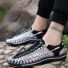 Популярные летние мужские сандалии ручной работы поколение нескользящих сандалий персонализированные уличные сандалии