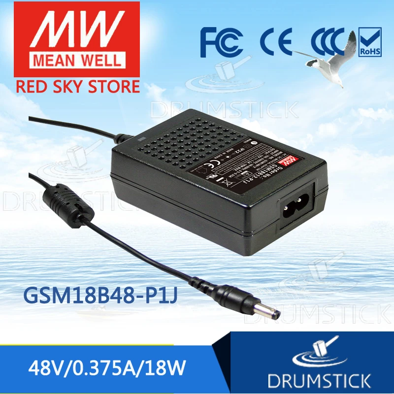 

MEAN WELL GSM18B48-P1J 48V 0.375A meanwell GSM18B 48V 18W AC-DC High Reliability Medical Adaptor