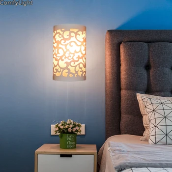 

Simple creative wall light led bedroom bedside decoration Nordic designer living room corridor hotel wall lamps Holtel Corridor