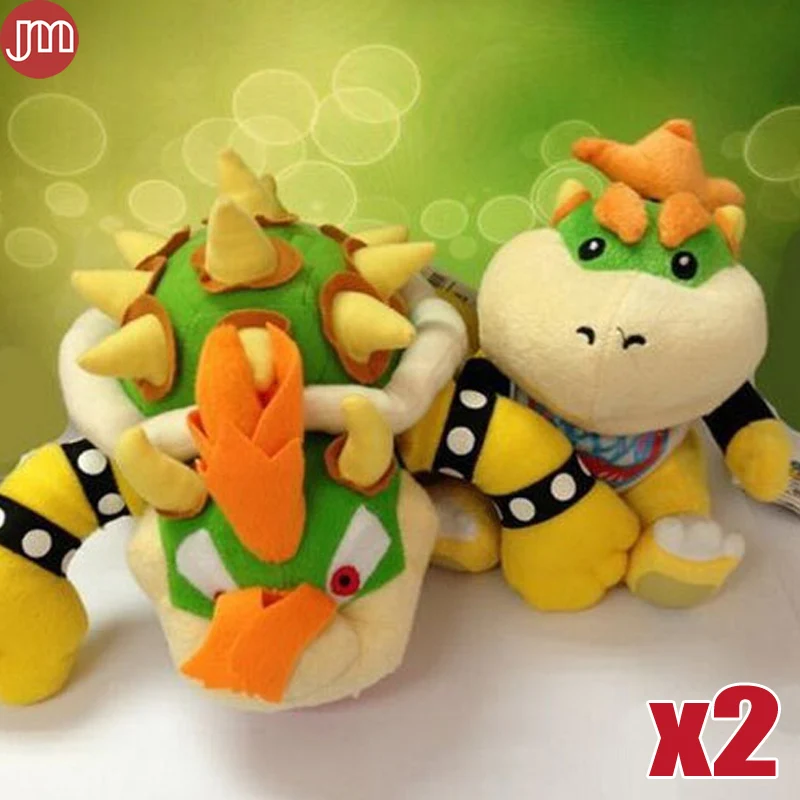 Buy New 2 Pcs Super Mario Brothers Bowser King Koopa Jr. Plush Toy Stuffed