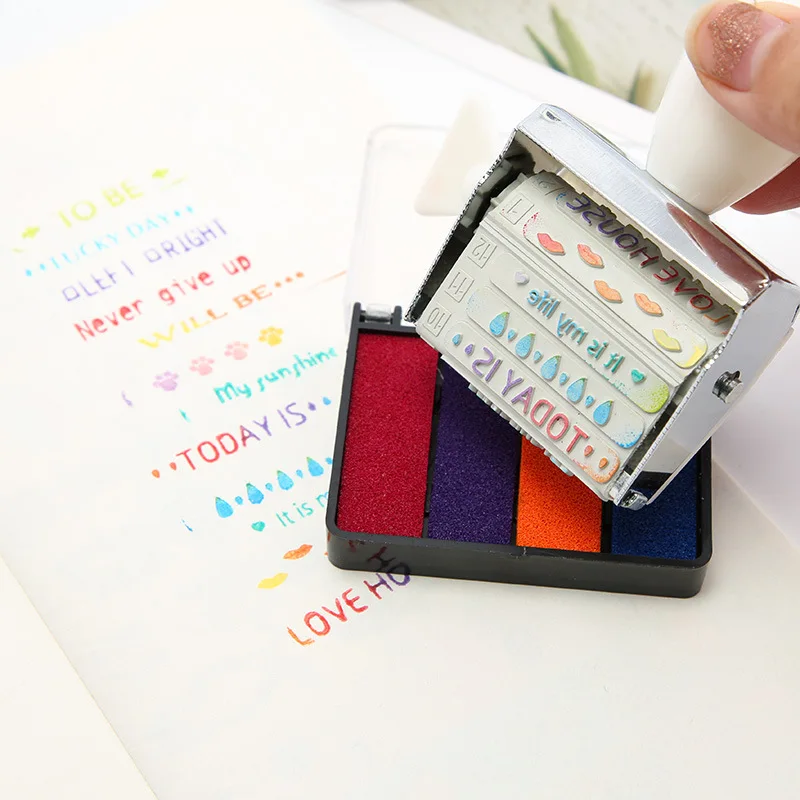 1Pc Roller Stamp Motivational Sentence Scrapbooking Embossing Seal