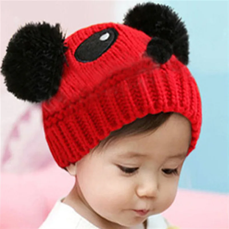 Cute Colors Cartoon Baby Girl Boy Toddler Winter Warm Knit knitting Wool Crochet Panda Animal Hat Cap Beanie Wear TC0405 6 colors newborn infant baby toddler boy girl bowknot winter warm soft knit hat kid crochet beanie cap 0 1t