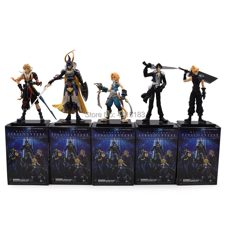 5 pcs/set Anime Final Fantasy Cloud Warrior of Light PVC Action Figure Doll Collectible Model Toy Christmas Gift For Children